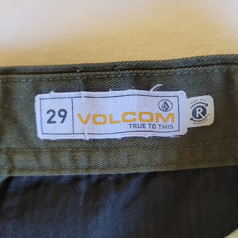 Volcom Frickin Modern Fit Shorts Mens 29 Olive Green Chino‎ Walkshorts Repreve - Picture 3 of 12